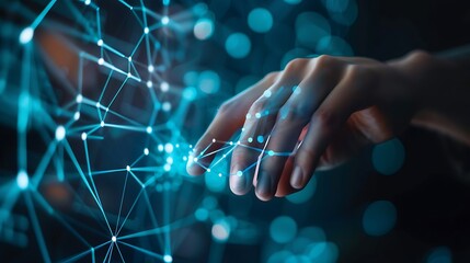 Digital Network Connecting the dots one touch at a time. AI generated