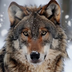 Fototapeta premium closeup portrait of a wolf