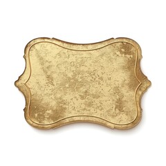 A gold texture shape ticket accessories accessory buckle.