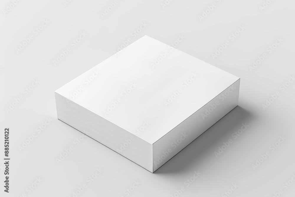 Aufkleber The photorealistic Long Square Cardboard Package Box Mockup is an illustration with a light grey background. You can use the mockup template to design your own artwork.