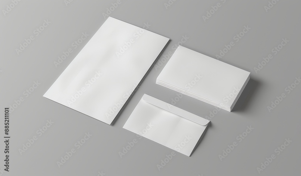Aufkleber 3D rendering of single pocket reinforced A4 folder isolated on gray background.