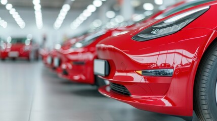 Fototapeta premium Online banner ad for a flash sale on EV cars with reduced prices, Reduction, urgency creation. have copy space for text, focus cover all object, deep dept of field