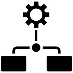 Process Mapping vector icon illustration of Quality Assurance iconset.