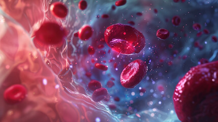 Holographic Vitamin B12 Supplement for Red Blood Cells and Vitality, Oxygenated Blood Health Concept