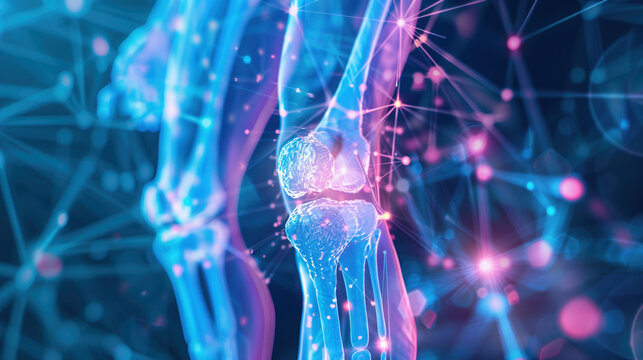 MSM for Joint Health and Pain Management, Holographic Display of MSM Molecule, Healthy Lifestyle