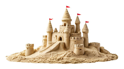 sand castle isolated on transparent background
