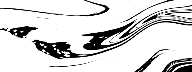 Abstract black and white marble grunge texture background.