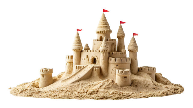sand castle isolated on transparent background
