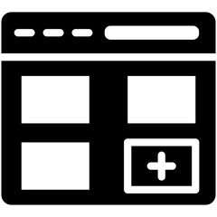 Fototapeta premium Widget vector icon illustration of No Code iconset.