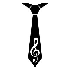 Music Clef Note Tie Occasion Suitability Style French Violin Treble Musical Instrument Sound Love Icon Symbol Design