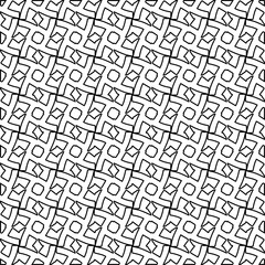 Repeat patterns.Abstract shapes from lines. Vector graphics for design, prints, decoration, cover, textile, digital wallpaper, web background, wrapping paper, clothing, fabric, packaging, cards.