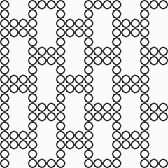 Seamless dots pattern. Geometric halftone dots pattern. Seamless vector repeating background. Simple dots vector background. Black dots pattern isolated on white background.