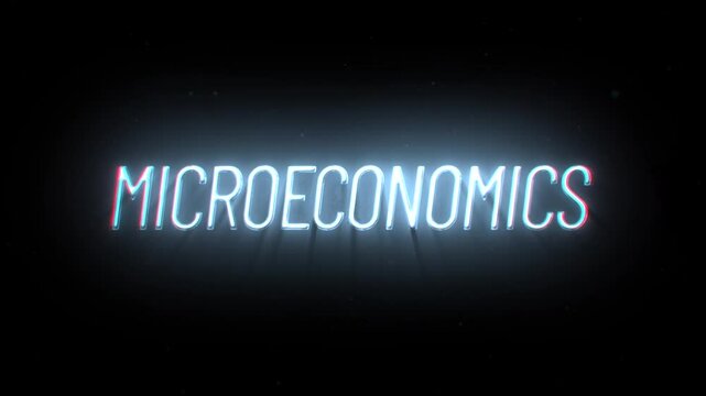 Microeconomics text animation