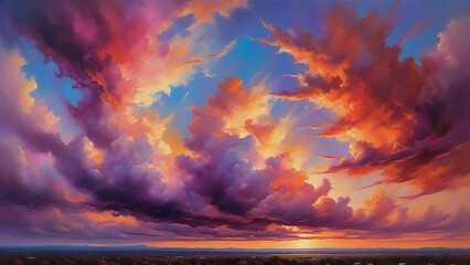 sunset in the clouds