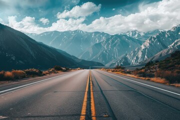 Fototapeta premium A Winding Road Through Mountainous Landscape