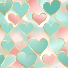 Hearts. Seamless pattern. Valentines Day bckground