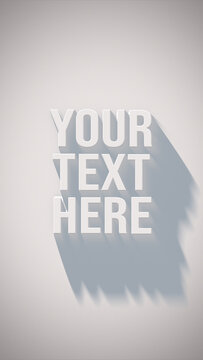 Simple and Fast Appearance of 3d Text with Long Shadow
