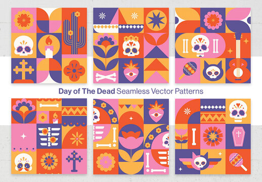 Day of the Dead Patterns & Backgrounds