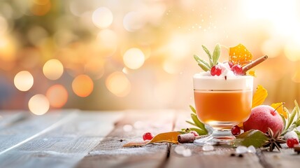 Creatively Designed Cocktail Presented Alongside a Business Presentation