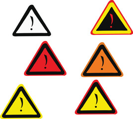 set of traffic signs. Scam alert warning protect vector	