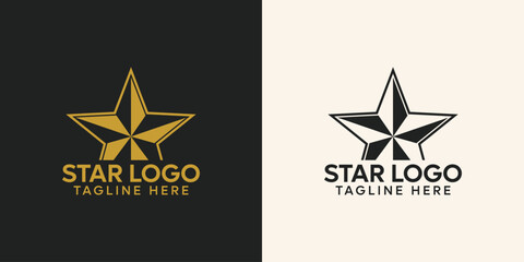Obraz premium Luxury Gold Star logo designs template, Elegant Star logo designs, Fast star logo designs concept