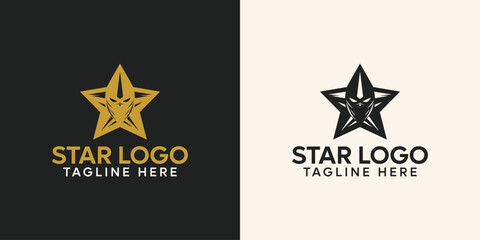 Obraz premium Luxury Gold Star logo designs template, Elegant Star logo designs, Fast star logo designs concept
