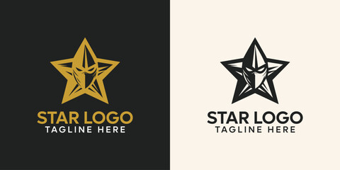 Luxury Gold Star logo designs template, Elegant Star logo designs, Fast star logo designs concept