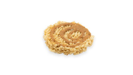 Stack of rice cracker, rice cracker with coconut palm sugar.