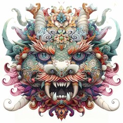Fototapeta premium Epic Clash: Dragon x Monster x Demon - Vector Head Illustration
