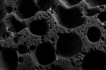 Black sponge texture rubber background