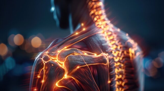 Shoulder Pain Relief Understanding the Anatomy of Shoulder Pain, Man's Shoulder Soreness Imaging Focusing on Bone Structure, and Effective Treatment Options Learn how to diagnose and manage shoulder