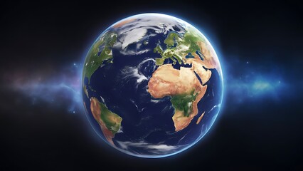 Fototapeta premium Planet Earth globe map set 3d render background