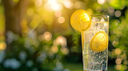 Lemonade is a bright and refreshing bubbly drink picture