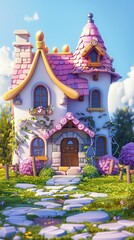 Obraz premium cartoon house.