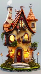Obraz premium cartoon house.