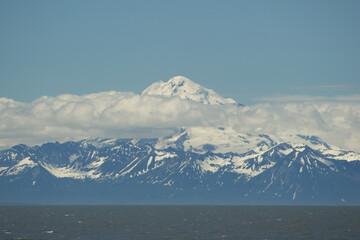 Close up of Mt. Redoubt in Kenai, Ak