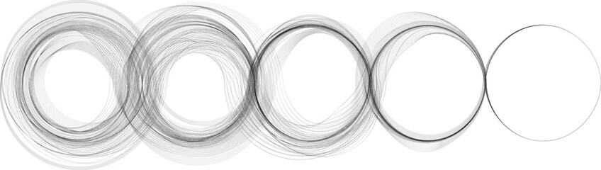 Fototapeta premium Abstract flow linear fluid round shapes .Curved lines pattern . Music sound wave . Vector illustration