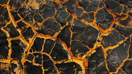 Abstract patterns in cracked earth