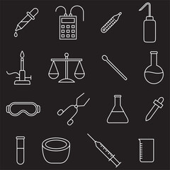 laboratory icons collection