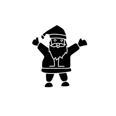 Santa Claus silhouette icon