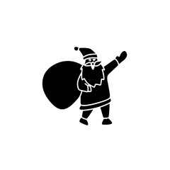 Santa Claus silhouette icon
