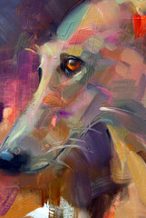 Greyhound Artwork Painting