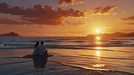 silhouette of a person on the beach