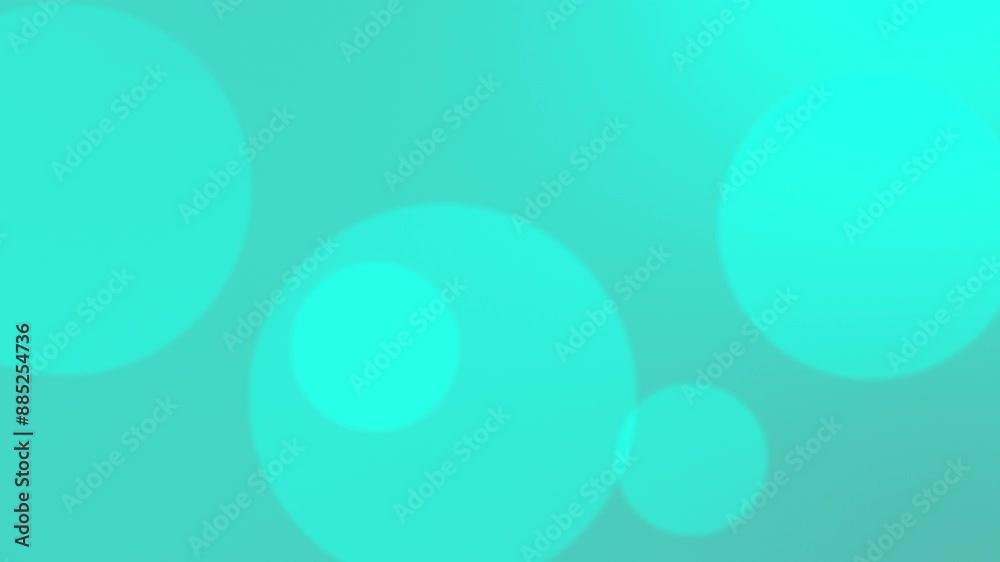 Poster Particles, bokeh and background with abstract, blue and animation for motion graphic or design. Light, pattern and texture for wallpaper, backdrop and energy with color circles, sparkle or transition