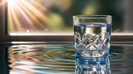 water glass background
