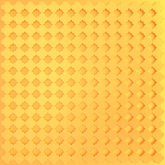 Luxury abstract golden metal background. 3d geometric texture illustration. Bright grid pattern. Pure gold horizontal banner wallpaper. Elegant BG. 