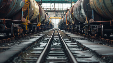 Fototapeta premium Business Logistics concept, Container Cargo freight ship and truck for Logistic Import Export background