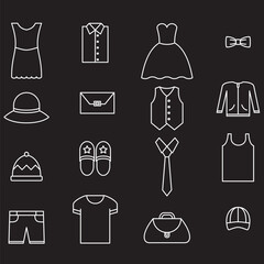 clothing icons collection