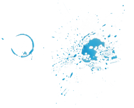 Blue Paint Splashes and Cup Ring 3 - Powered by Adobe
