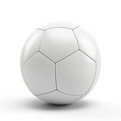 A white soccer ball on white background